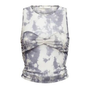 OAK + FORT Black and Cream Tie Dye Shirt